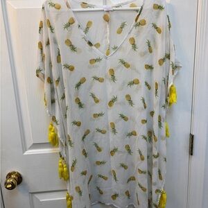 Xhilaration Pineapple Print Sheer Cover-Up